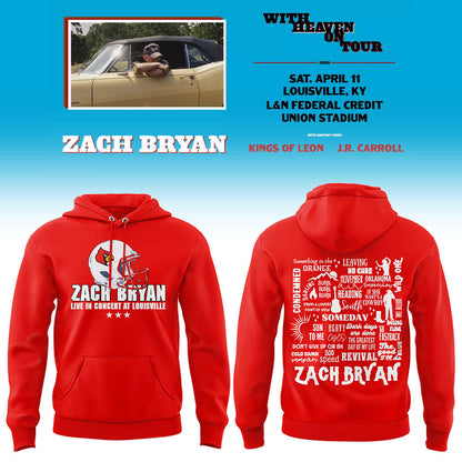 Limited Zach “With Heaven On Tour 2026.” at Louisville Hoodie-LL260410038