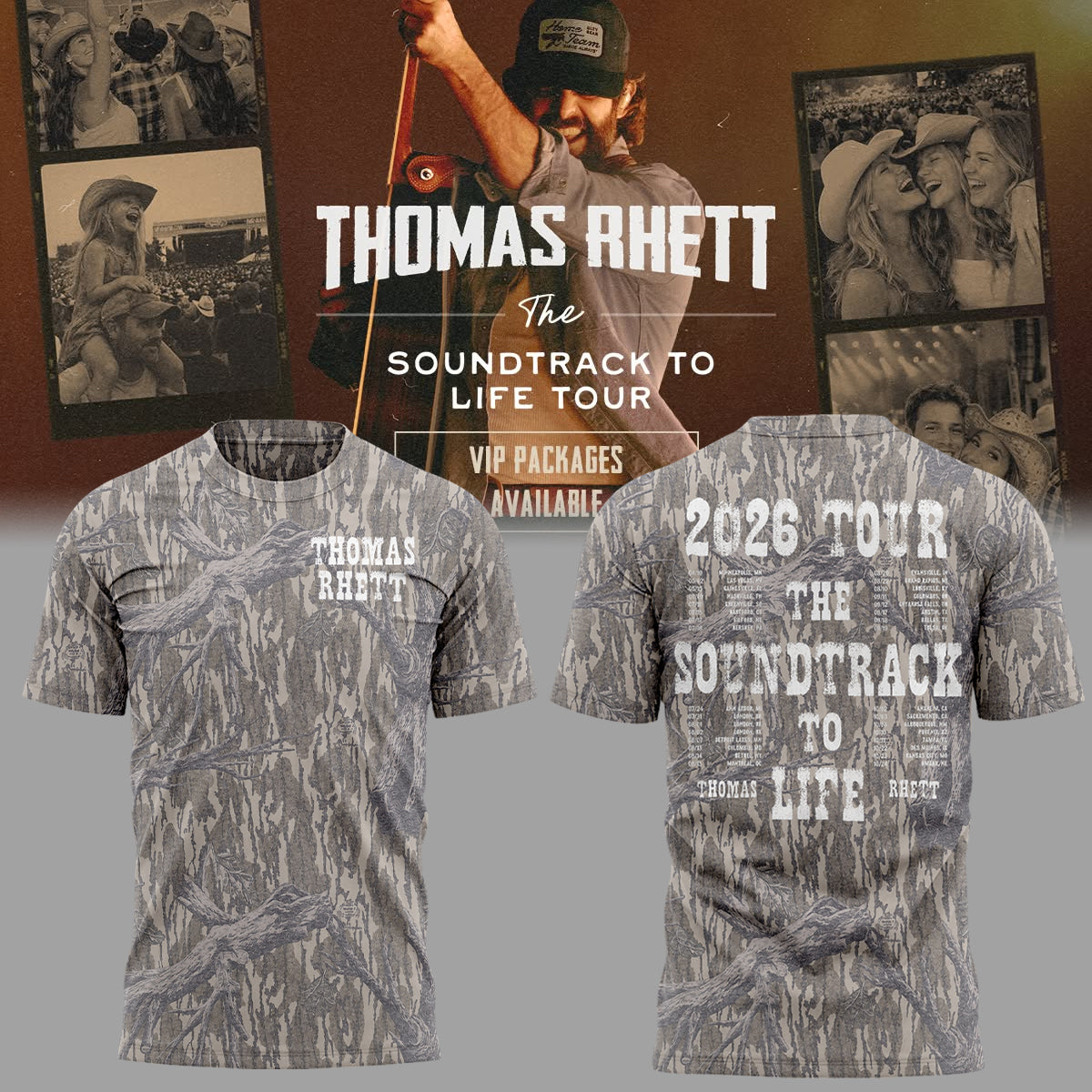 Limited Edition Thomas Rhett The Soundtrack to Life Tour Tshirt