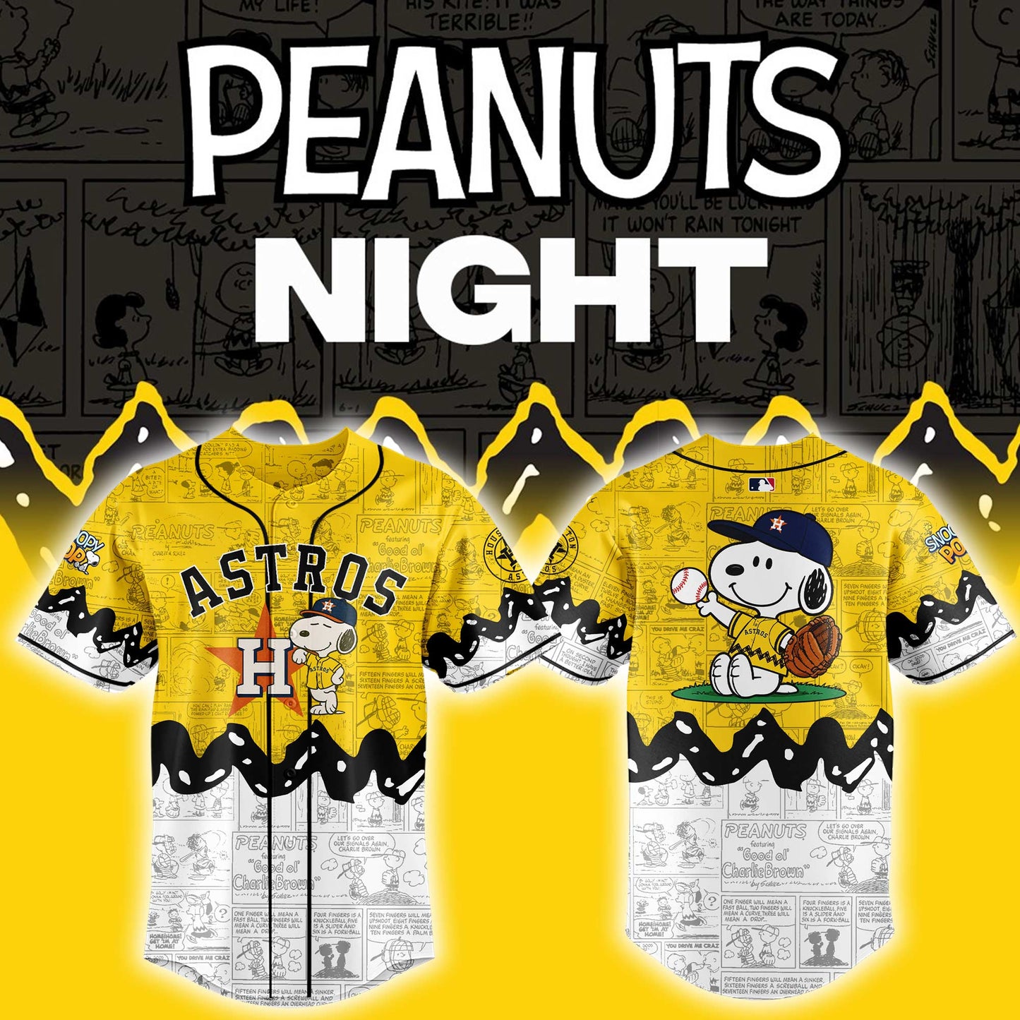 Astros x Peanuts Night ⚾🐶 Jersey