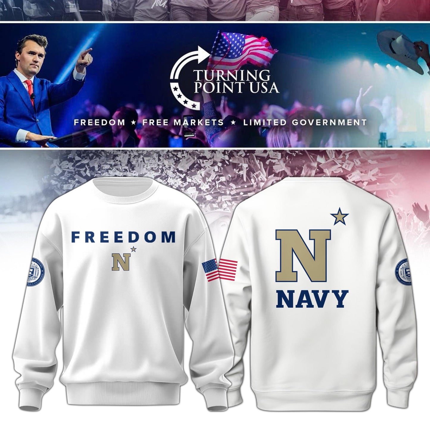 Navy Campus Freedom Sweatshirt