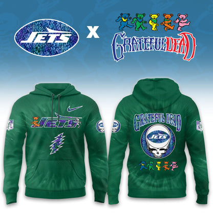 __New York Jets Grateful Dead Limited Hoodie