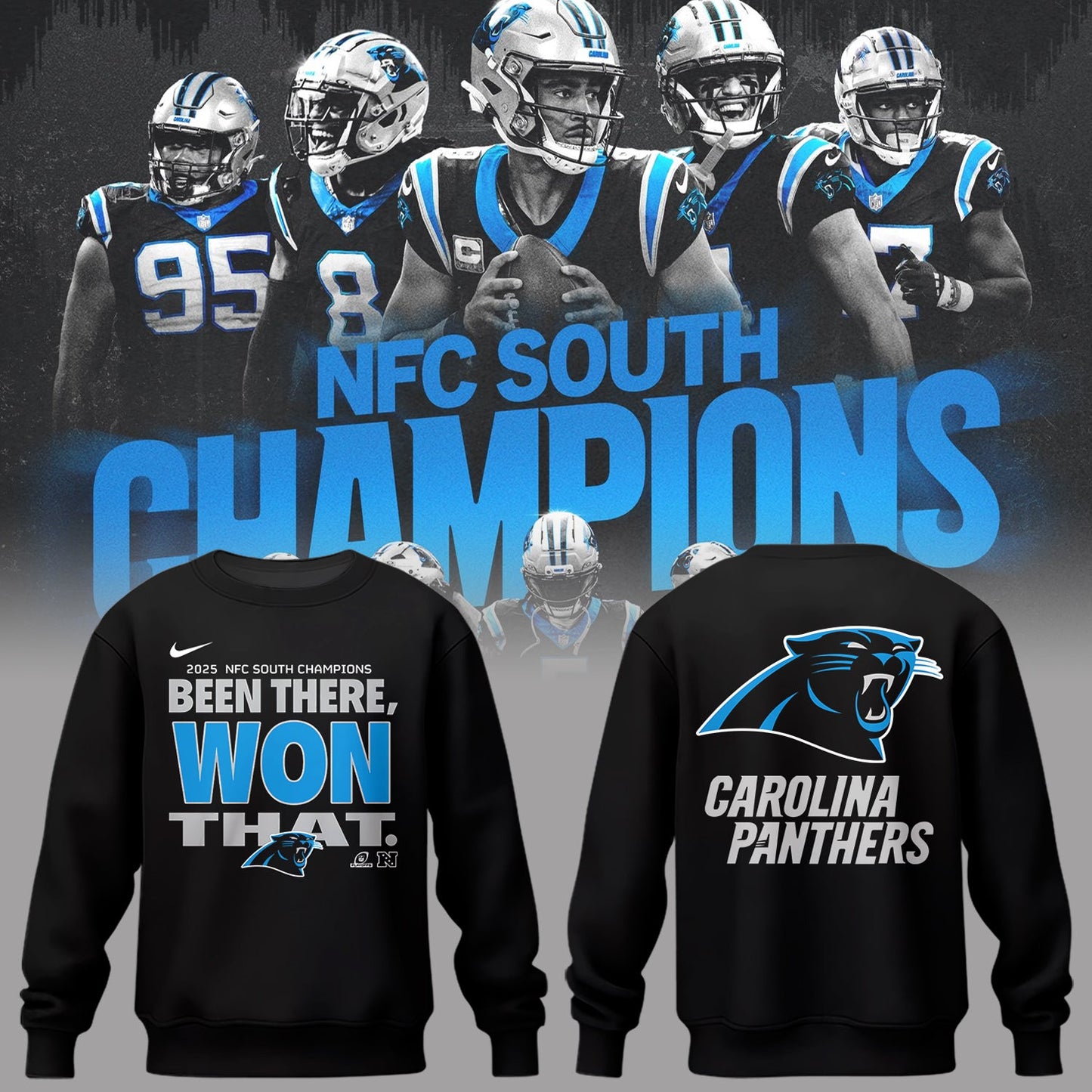 Carolina Panthers 2025 NFC South Division Champions Limited Edition Combo