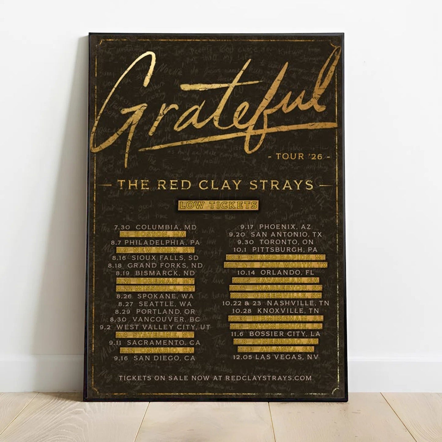 Limited Edition The Grateful Tour Poster