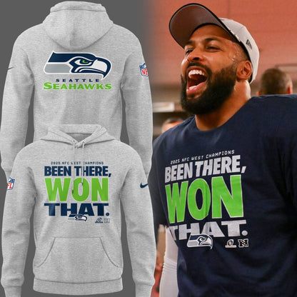 Seattle Seahawks 2025 NFC West Division Champions "Been There Won That" Hoodie