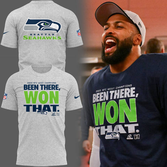 Seattle Seahawks 2025 NFC West Division Champions "Been There Won That" T-Shirt