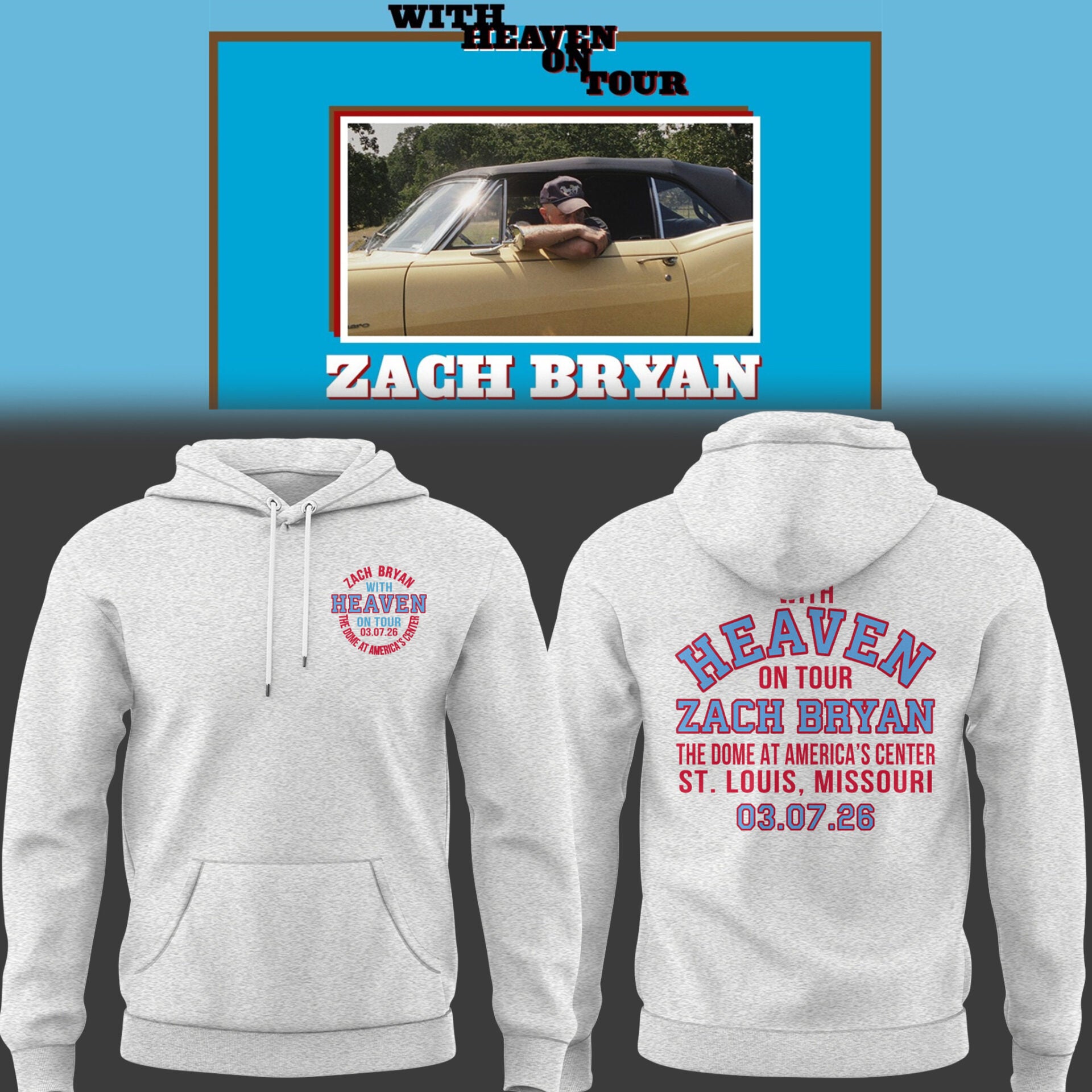 Limited Zach “With Heaven On Tour 2026.” Hoodie-PU26030704