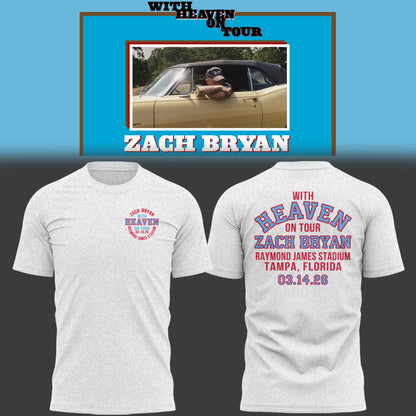Limited Zach “With Heaven On Tour 2026.” in Florida TShirt-PU26031401