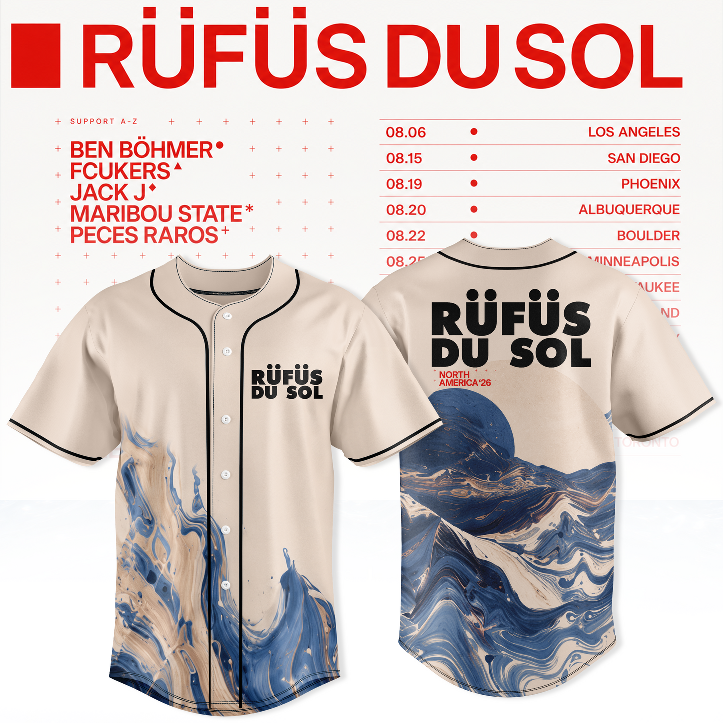 RÜFÜS DU SOL 2026 Tour Merchandise