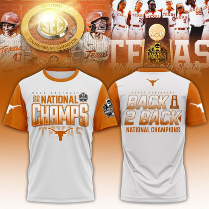 Texas Longhorns SoftBall Championship 2026 Women’s College World Series Tshirt