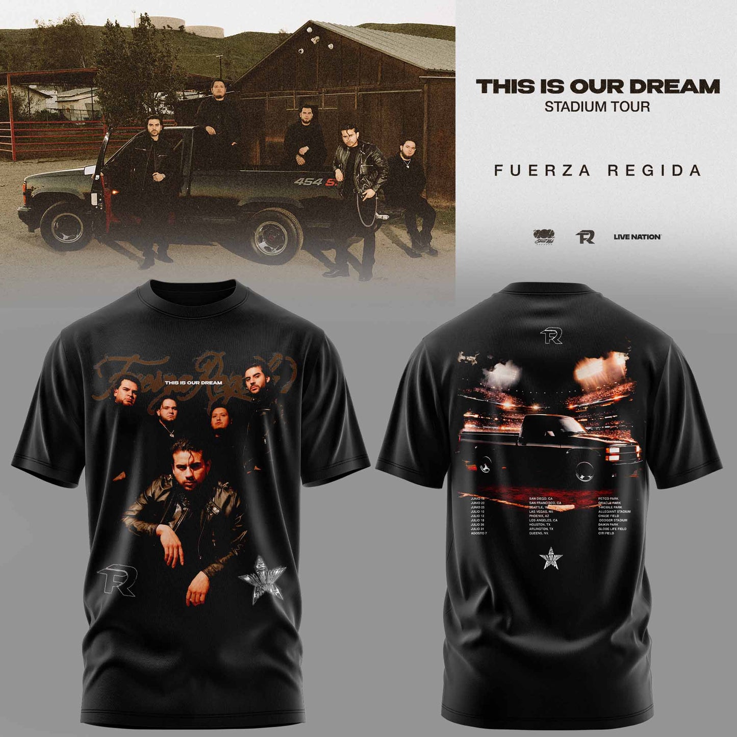 .THIS IS OUR DREAM STADIUM TOUR – FUERZA REGIDA TEE