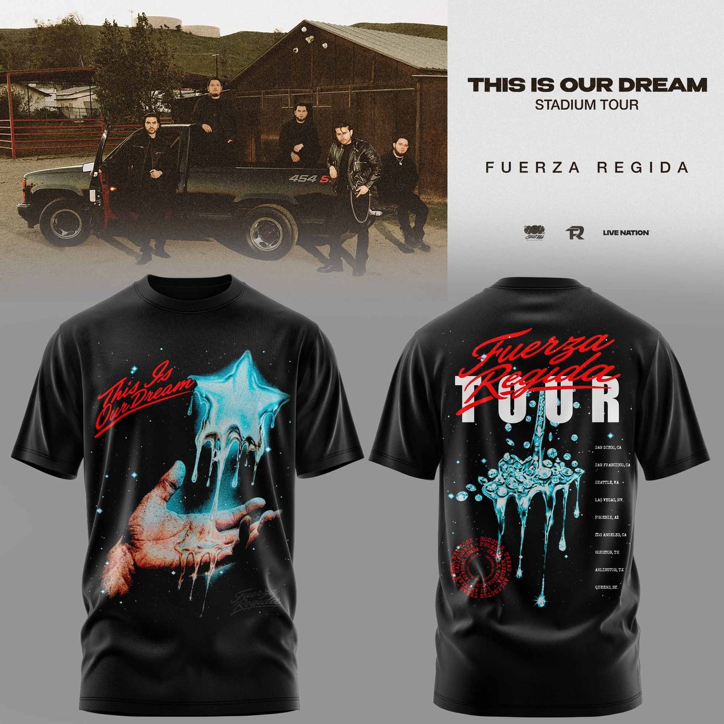 .THIS IS OUR DREAM STADIUM TOUR – FUERZA REGIDA TEE