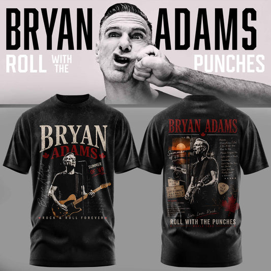 BRYAN ADAMS – ROLL WITH THE PUNCHES TOUR TEE 3