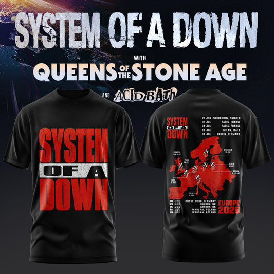 S.O.A.D – UK & EU Tour 2026 Official Limited T-Shirt
