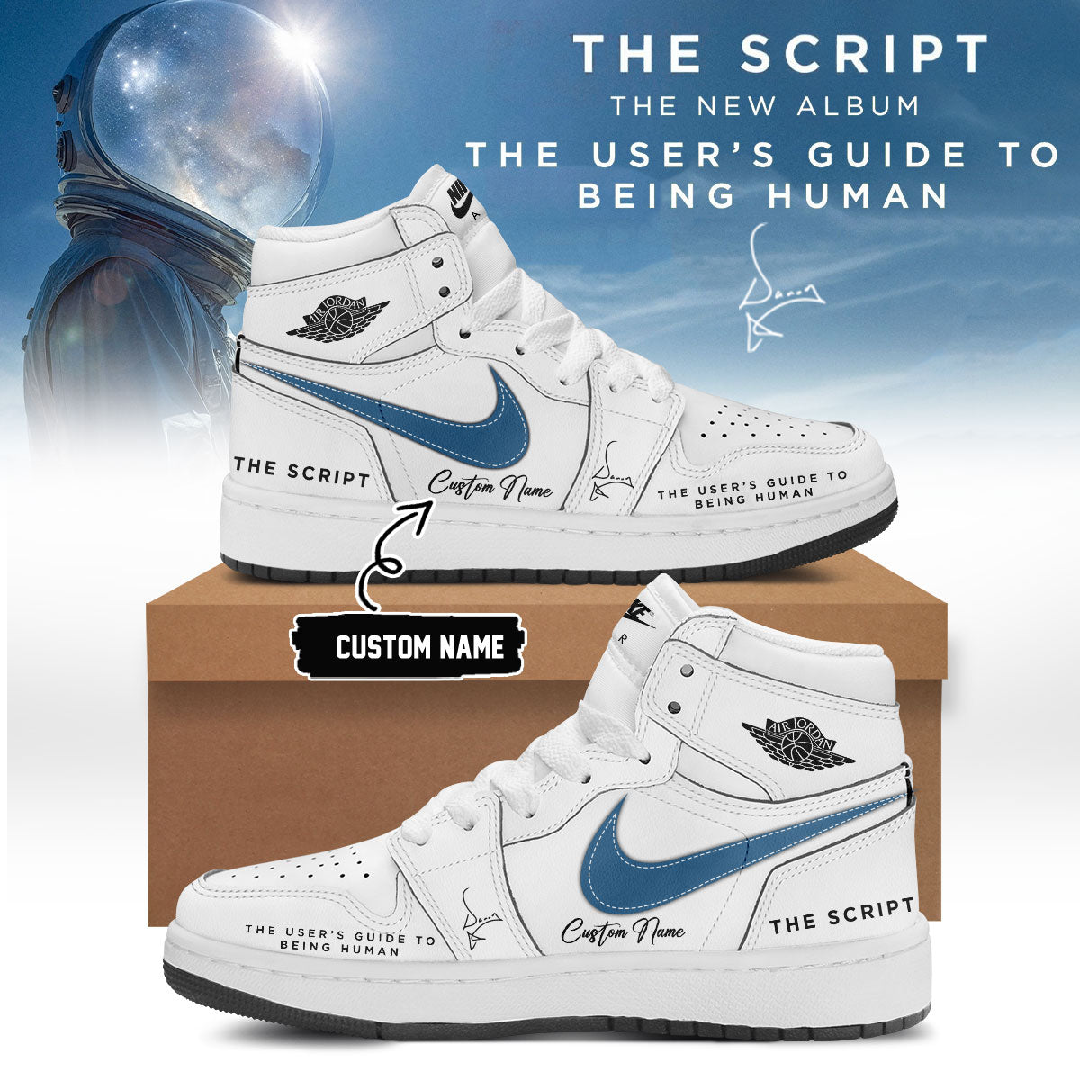 The Script ”The User’s Guide To Being Human” Album Limited Edition Signature – Shoes 10