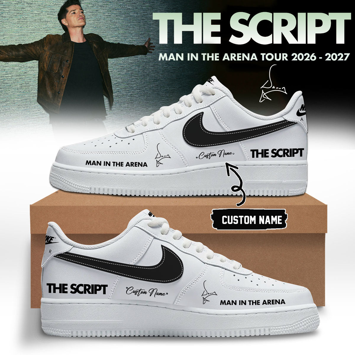 The Script ”Man In The Arena” Tour 2026/27 Limited Edition Signature – Shoes 8