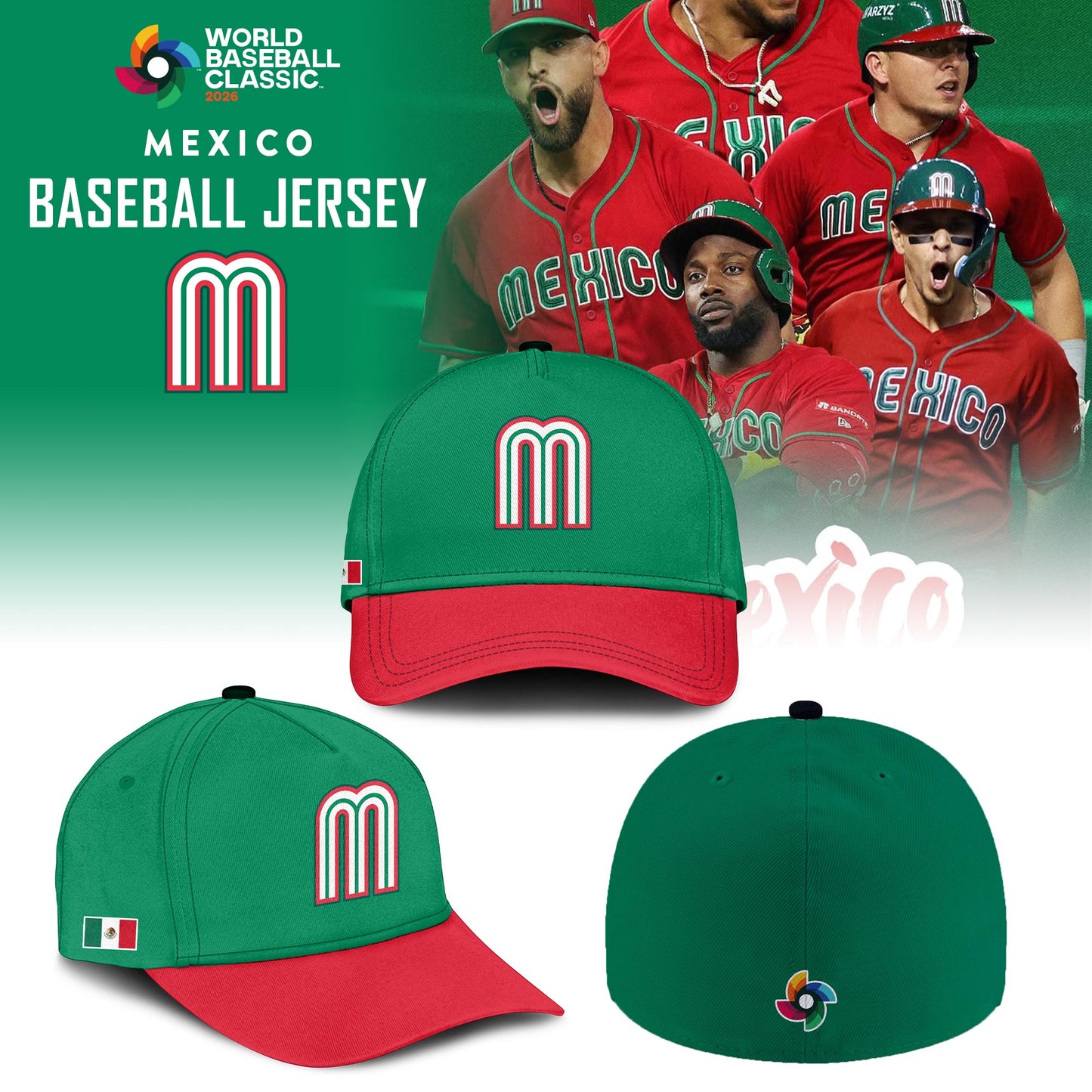 Mexico Baseball 2026 World Baseball Classic Hoodie Limited Edition White