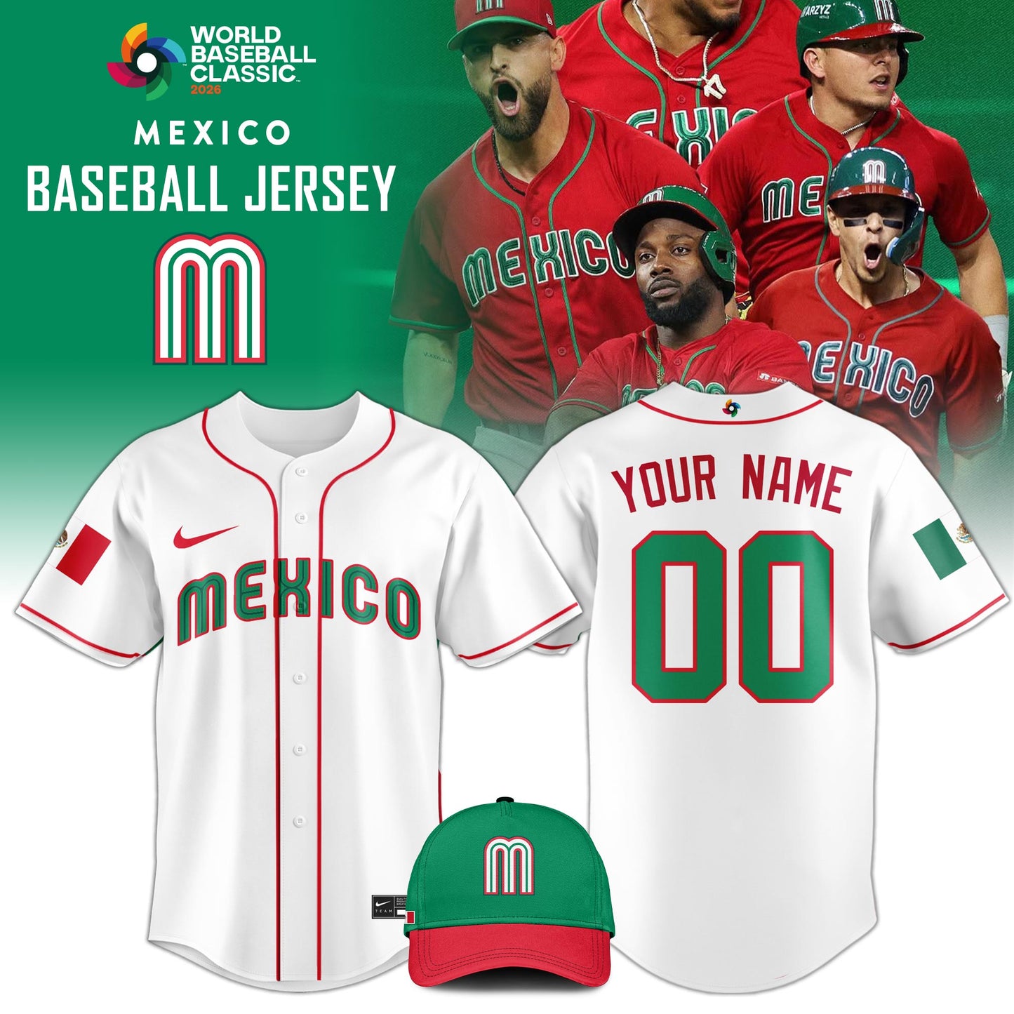 Mexico Baseball 2026 World Baseball Classic Jersey Limited Edition White