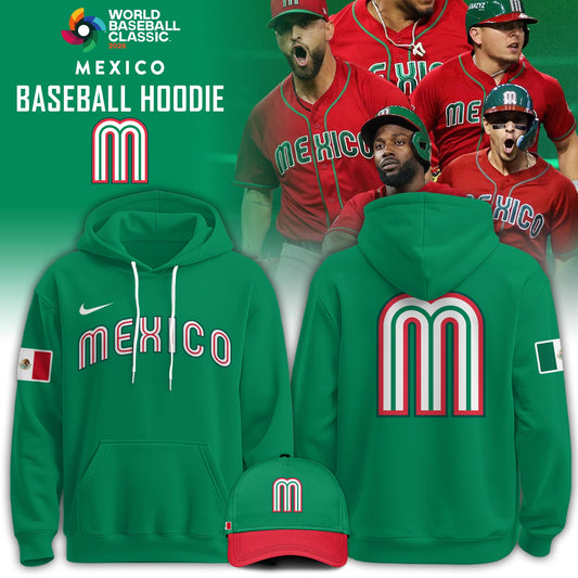 Mexico Baseball 2026 World Baseball Classic Hoodie Limited Edition Green