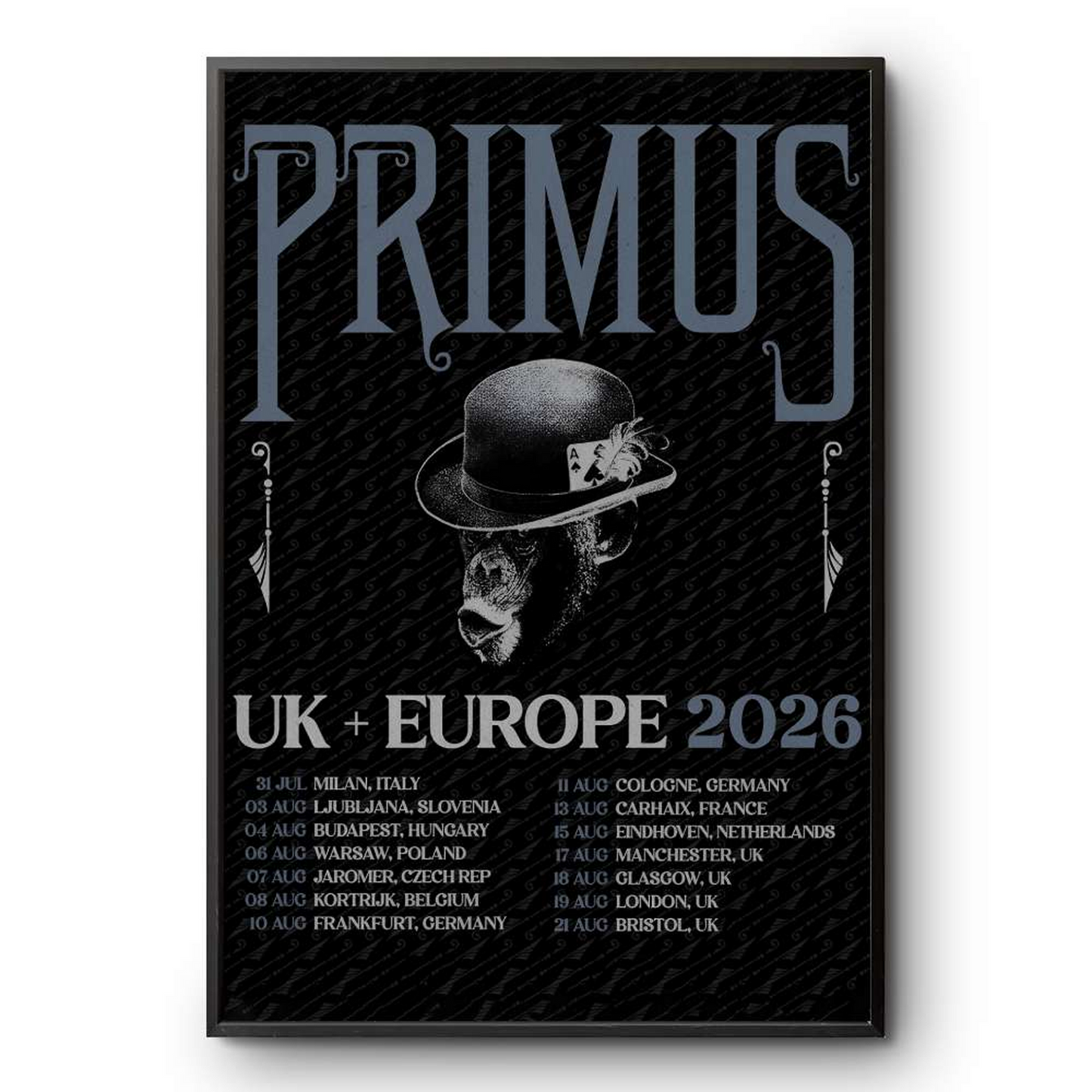 Limited Edition Primus Europe Tour 2026 Poster