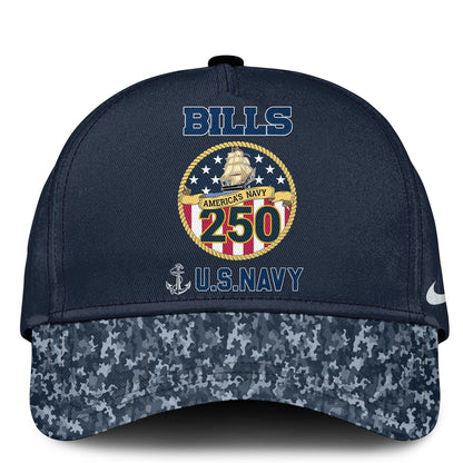 Buffalo Bills Navy 250th Birthday Hoodie Limited Edions