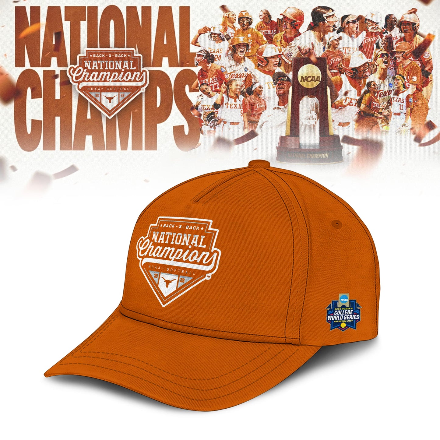 .2026 WCWS Back-To-Back National Champions Tshirt