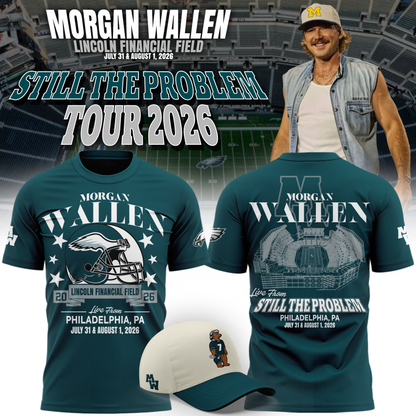 1.Exclusive Morgan Wallen x Philadelphia Ealges T-Shirt 2026