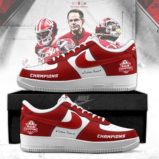 Indiana Hoosiers College Football Playoff 2025 National Champions AF1 Sneakers