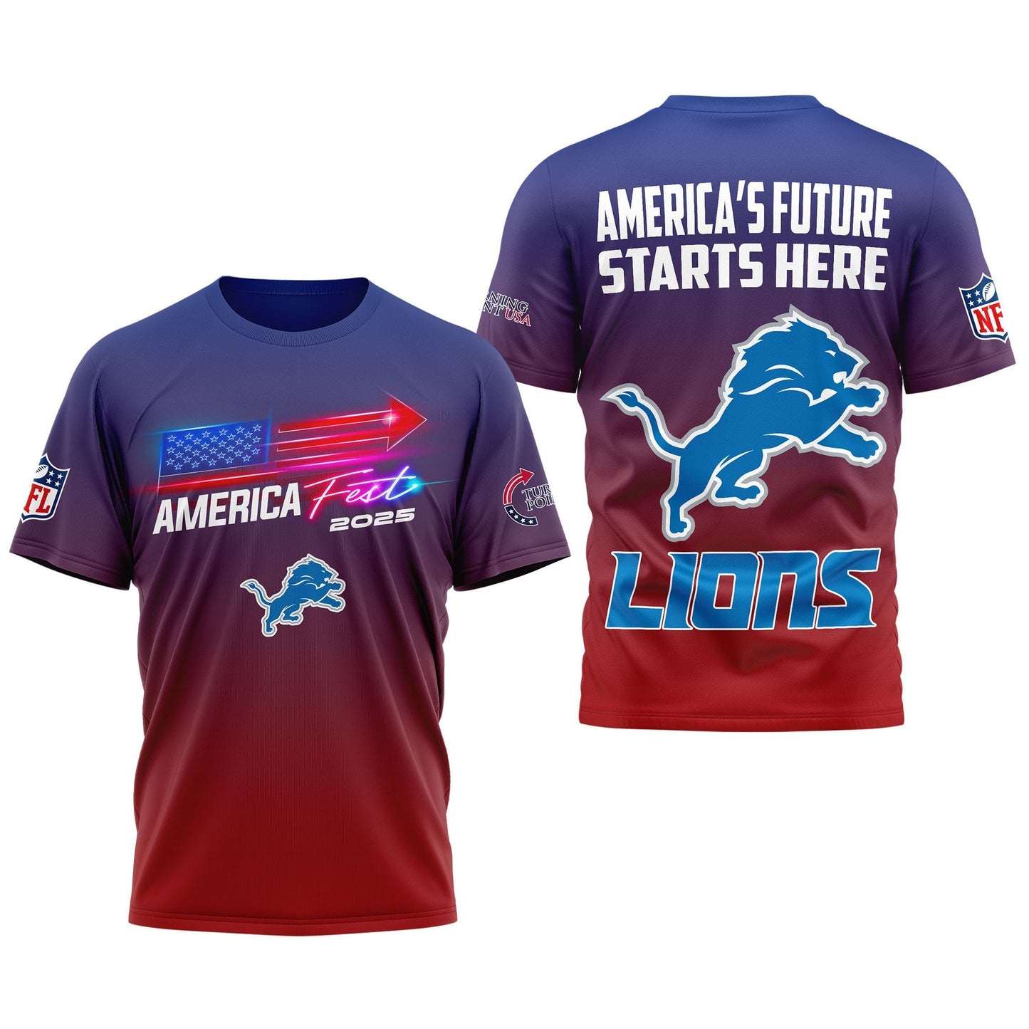 Detroit Lions | Premium American Fest 2025 3D Shirt TD