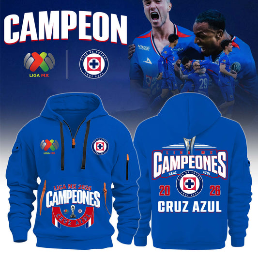 Cruz Azul 2026 Campeones Royal Blue Hoodie