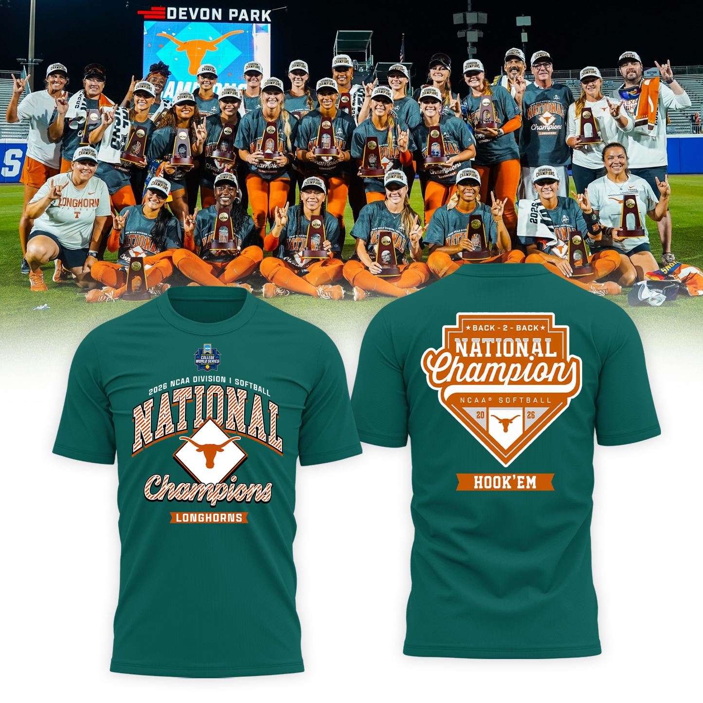 Limited Edition Longhorns 2026 Softball National Champions T-Shirt