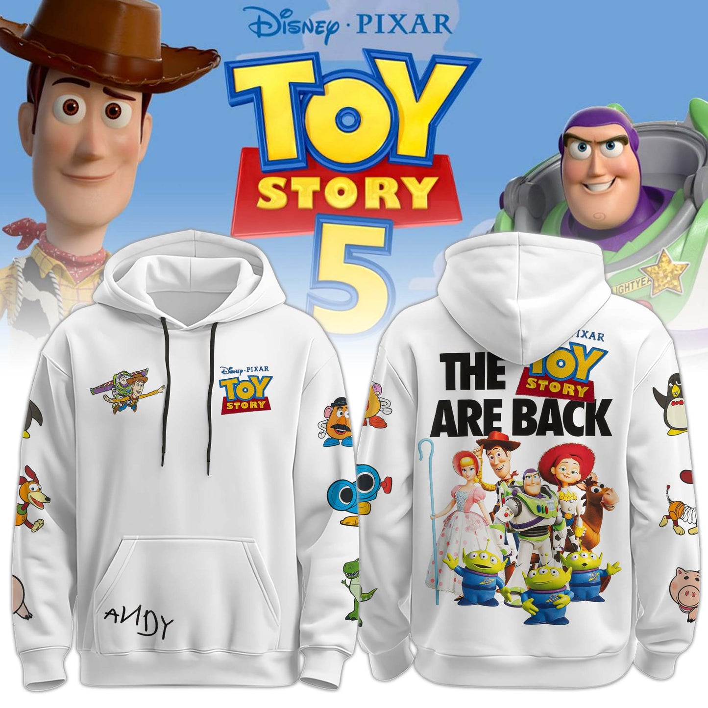 White The Toys Are Back Limited Edition Hoodie