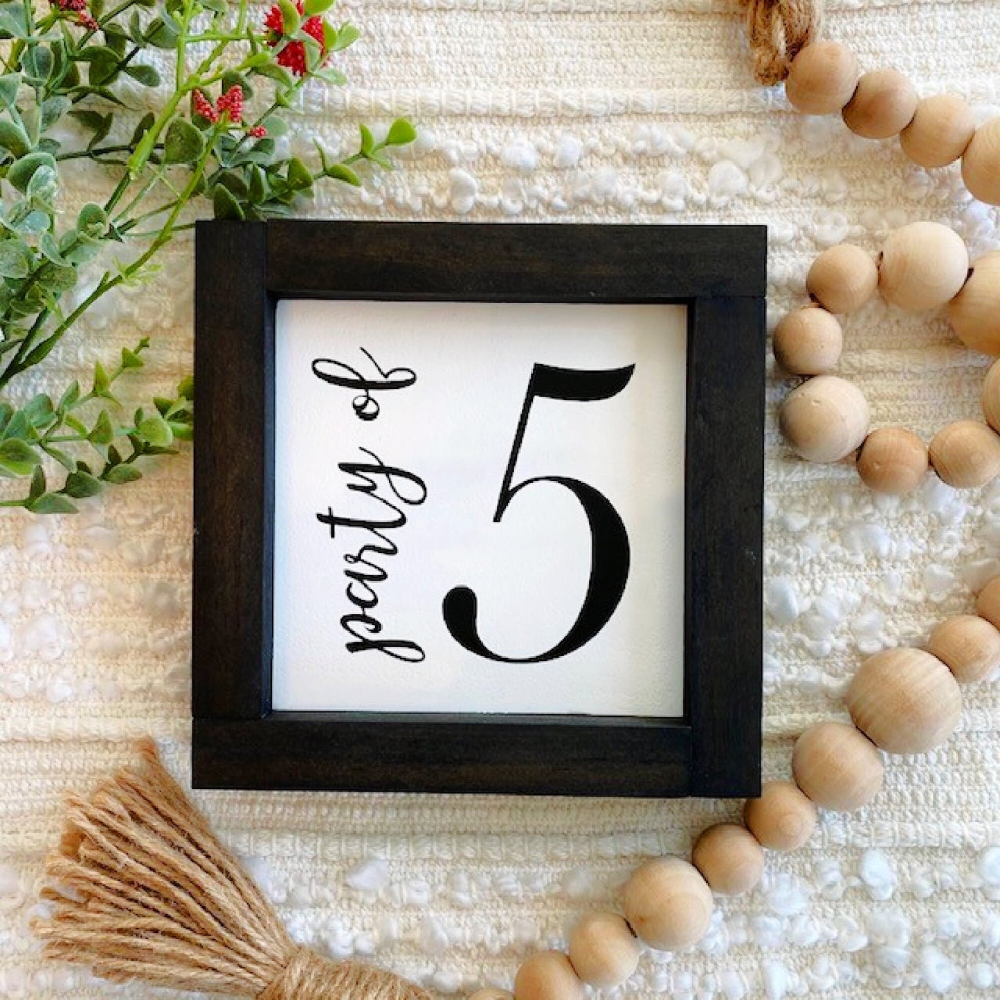 Party of Sign, Number Party of Sign, Family Number Sign, Family Party of Sign, Baby Shower, Farmhouse Decor, Gallery Wall Sign, Number Sign