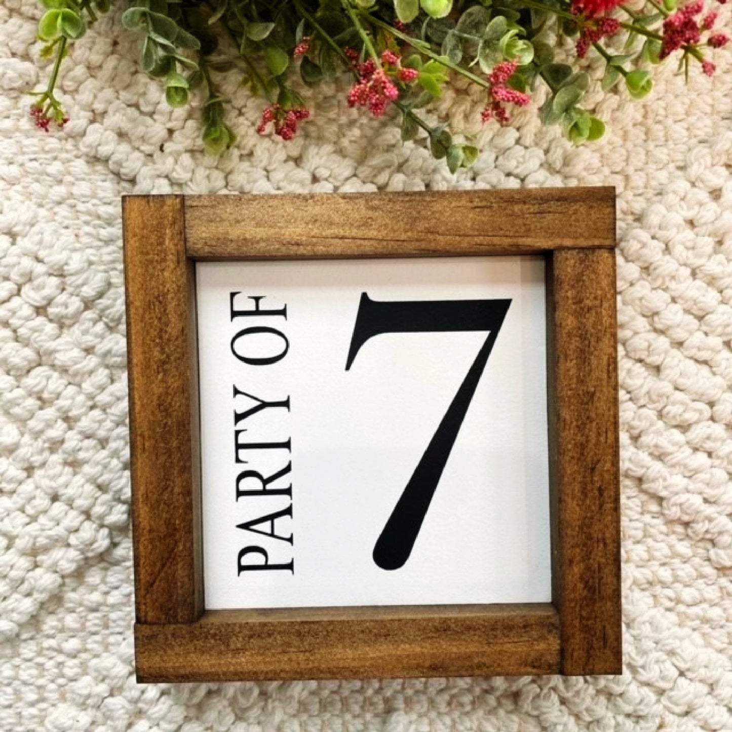 Party of Sign, Number Party of Sign, Family Number Sign, Family Party of Sign, Baby Shower, Farmhouse Decor, Gallery Wall Sign, Number Sign