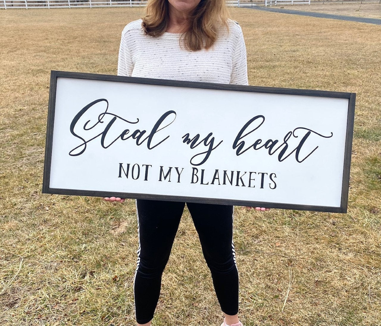 Steal My Heart But Not My Blankets Wood Sign, Master Bedroom Wood Sign, Bedroom Wall Art, Above Bed Wall Sign, Farmhouse Wall Decor