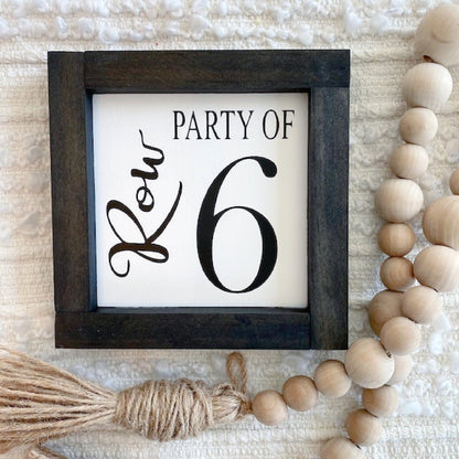 Party of Sign, Family Party of, Custom Family Name Sign, Number Sign, Party of 4, Party of 5, Last Name Sign, Personalized Family Wood Sign