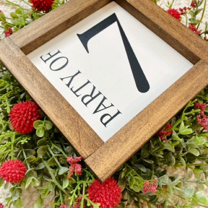 Party of Sign, Number Party of Sign, Family Number Sign, Family Party of Sign, Baby Shower, Farmhouse Decor, Gallery Wall Sign, Number Sign