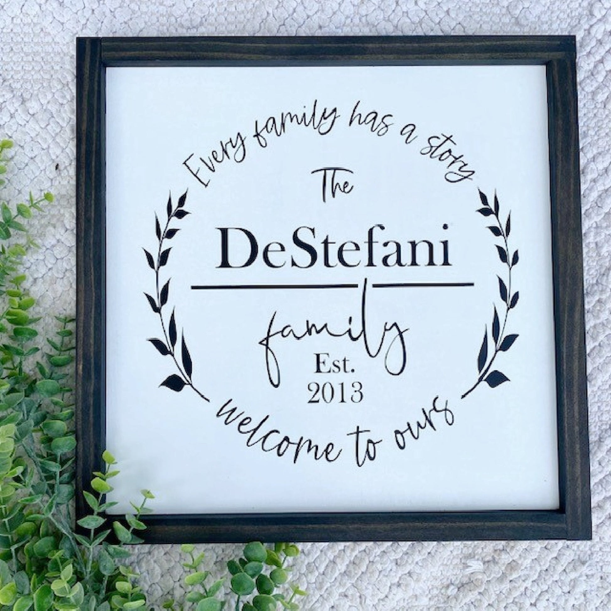 Welcome To Our Story Personalized Family Sign, Every Family Has A  Story, Family Name Wood Sign, Wedding Gift,  Last Name Wood Sign
