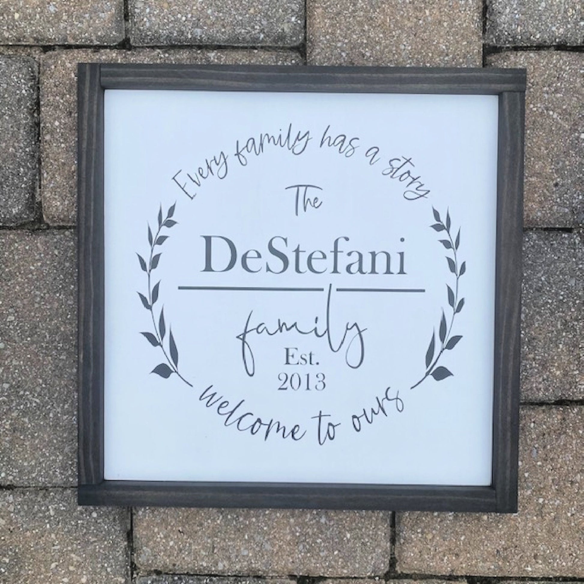 Welcome To Our Story Personalized Family Sign, Every Family Has A  Story, Family Name Wood Sign, Wedding Gift,  Last Name Wood Sign