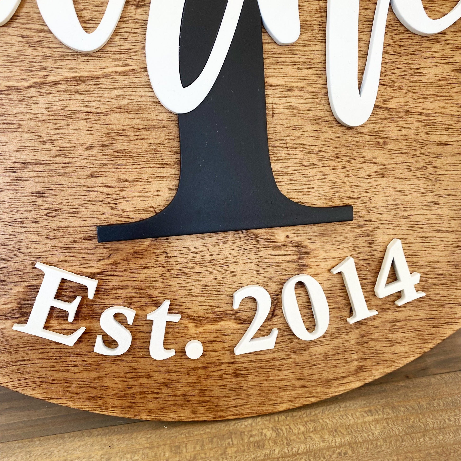 Personalized Family Name Round Wood Sign, Established Year Sign, Last Name Sign, Family Gift, Custom Family Wood Sign, Wedding Gift,