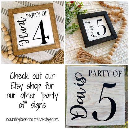 Party of Sign, 3D Number Party of Sign, Baby Shower Gift, Gallery Wall Art, Party of 3,4,5 Sign,  Family Decor Sign, Any Number Sign,