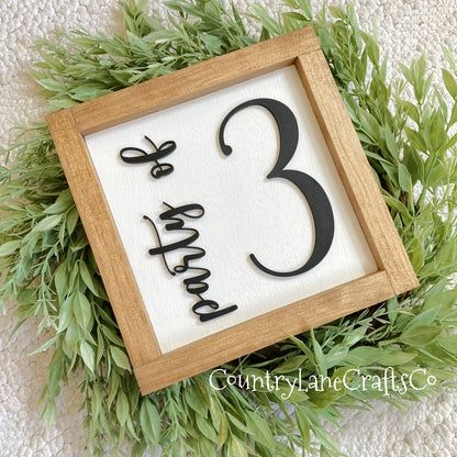 Party of Sign, 3D Number Party of Sign, Baby Shower Gift, Gallery Wall Art, Party of 3,4,5 Sign,  Family Decor Sign, Any Number Sign,