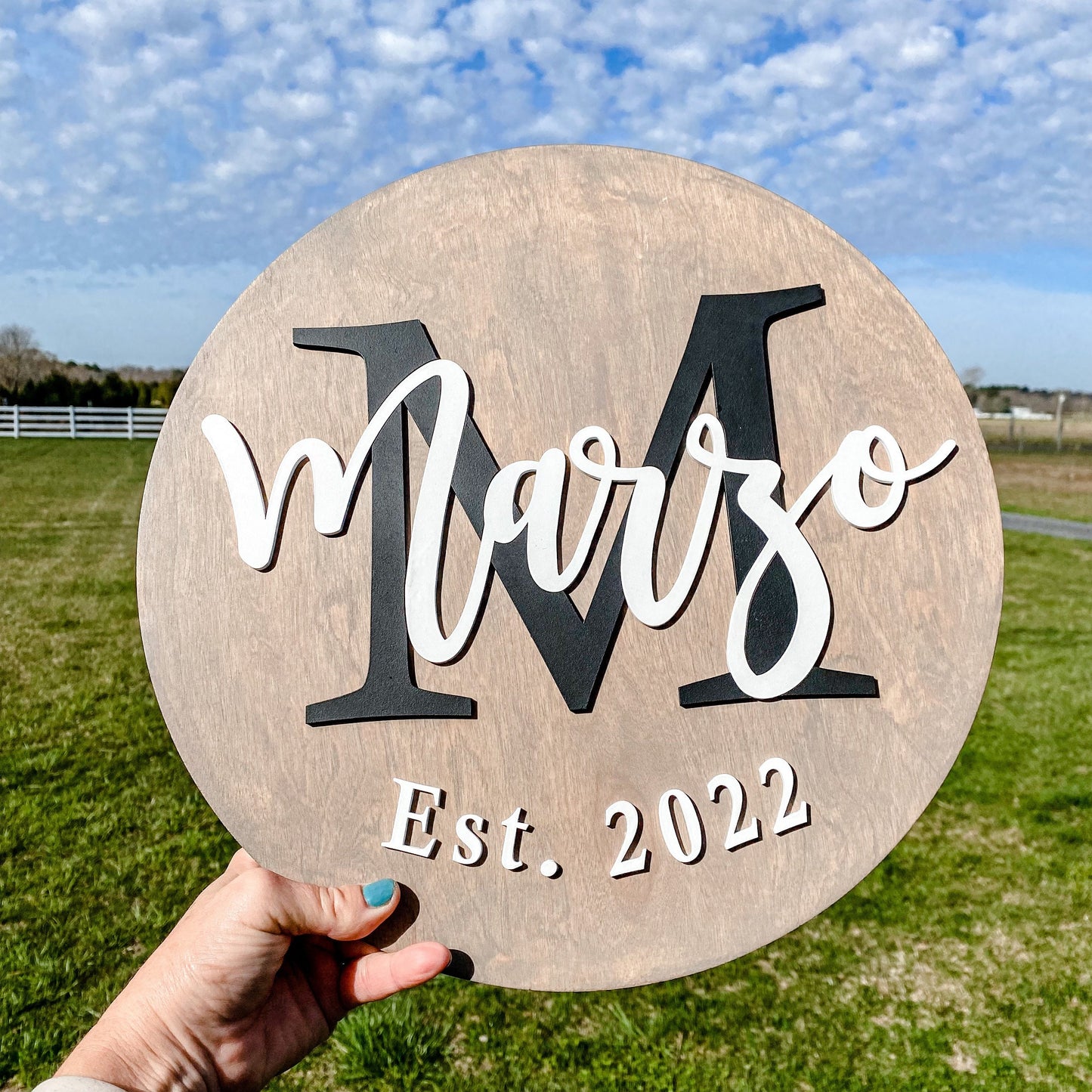 Personalized Family Name Round Wood Sign, Established Year Sign, Last Name Sign, Family Gift, Custom Family Wood Sign, Wedding Gift,