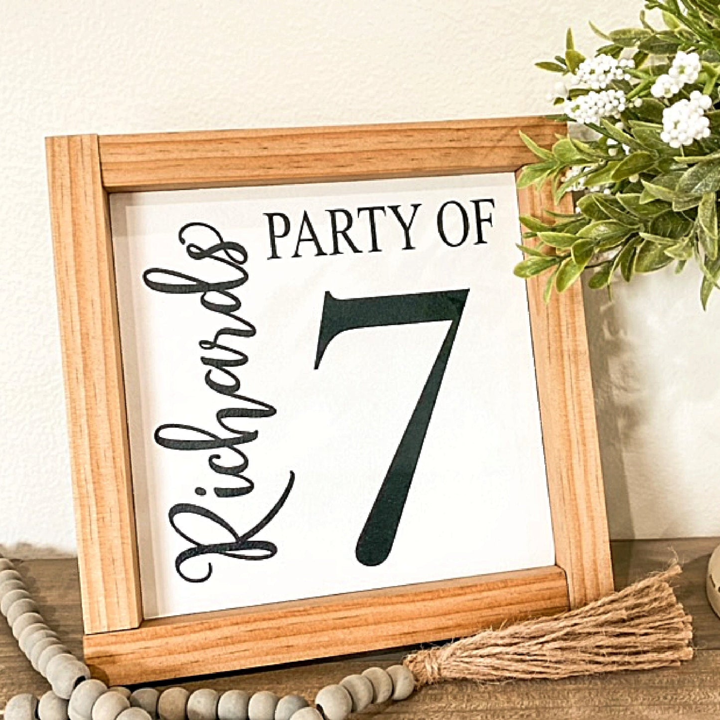 Party of Sign, Family Party of, Family Name  Gallery Sign, Number Sign, Party of 4, Party of 5, Last Name Sign, Personalize Family Wood Sign