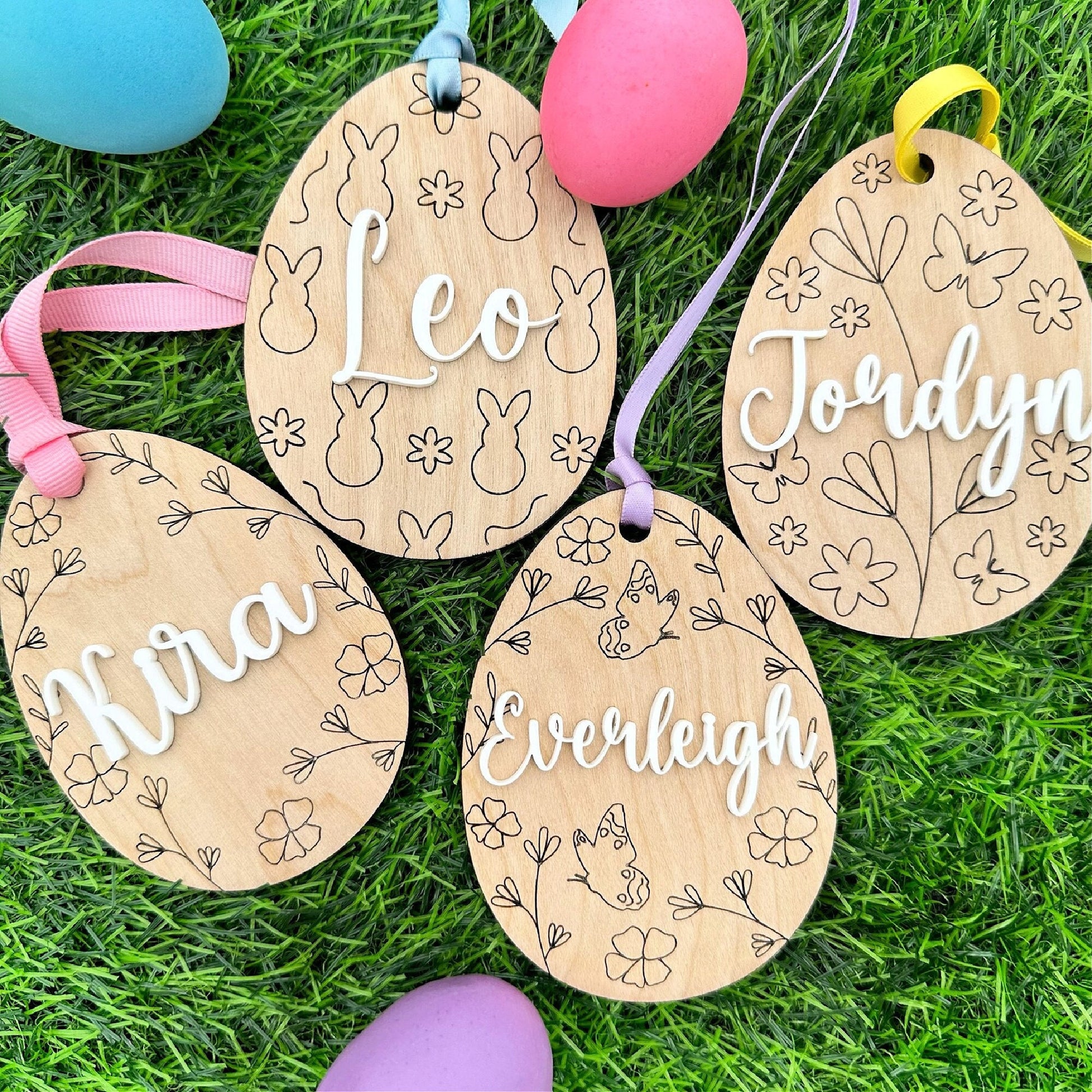 Personalized Egg Easter Basket Tag, Custom Easter Tag, Name Tag for Easter Basket, Kids Easter Name Tag For Basket