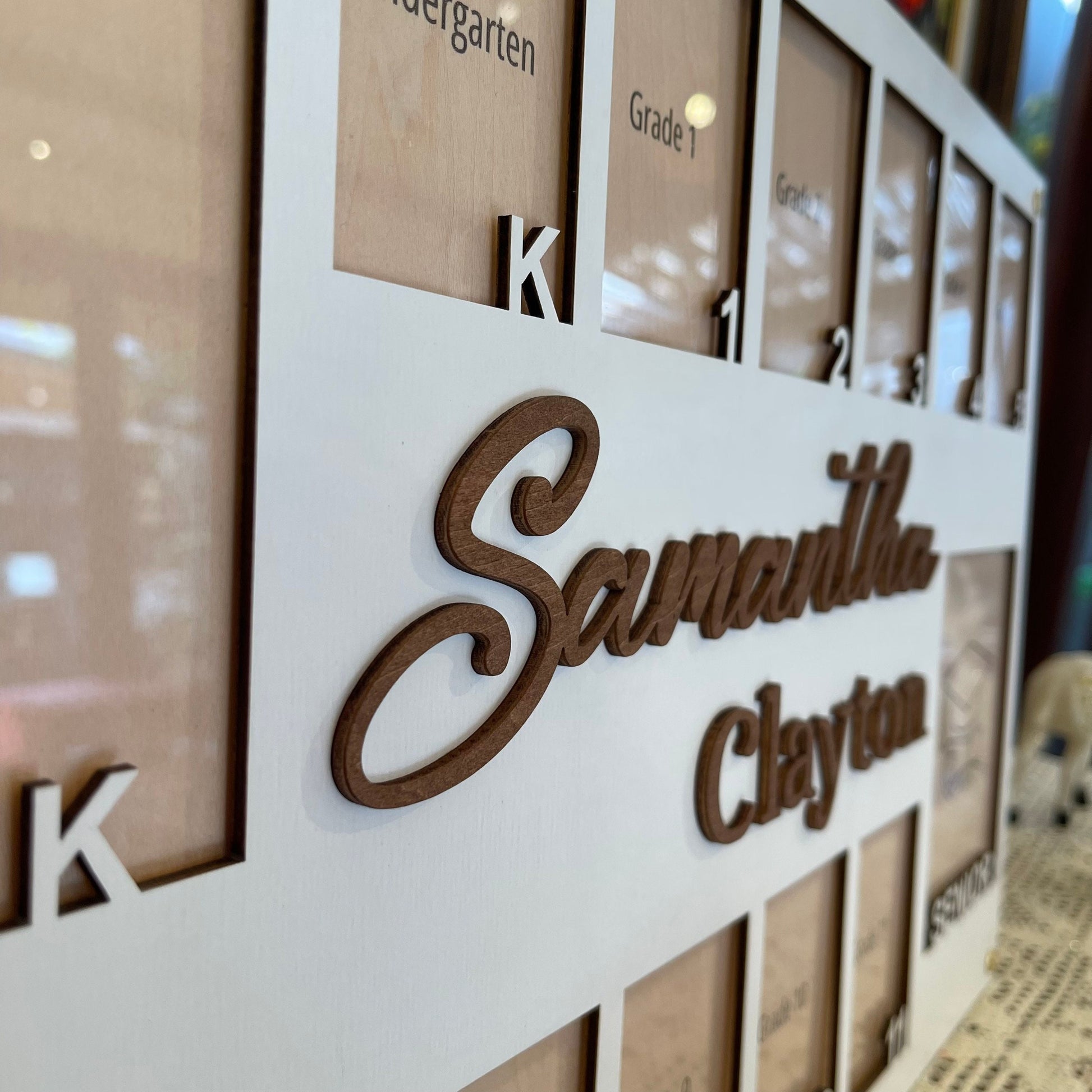 Pre K to Graduation School Picture Frame, School Years Photo Frame, Personalized Grade School Photo Frame, Senior Picture Gift