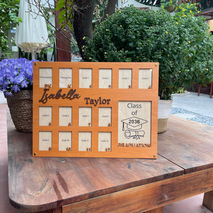 LARGE School Picture Frame, Pre K to Graduation School Years Photo Frame, Personalized Grade School Photo Frame, Senior Picture Gift