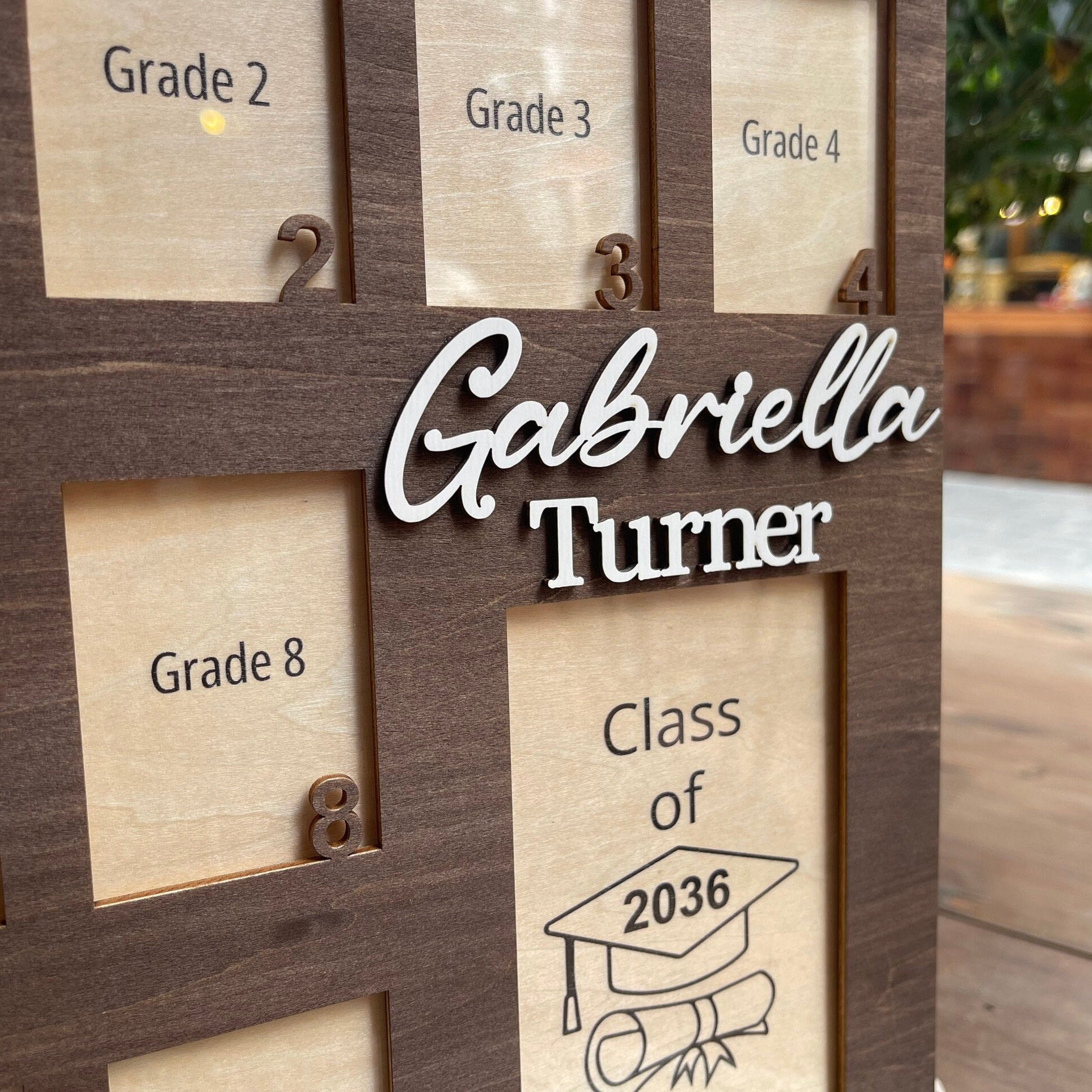 School Picture Frame PK-12, School Years Photo Frame, Personalized Grade School Photo Frame, Senior Picture Gift