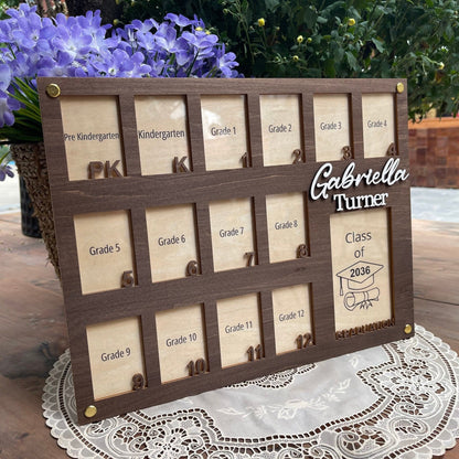 School Picture Frame K-12, School Years Photo Frame, Personalized Grade School Photo Frame, Senior Picture Gift