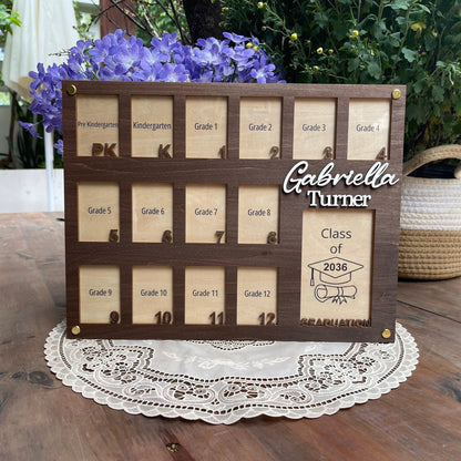 School Picture Frame K-12, School Years Photo Frame, Personalized Grade School Photo Frame, Senior Picture Gift