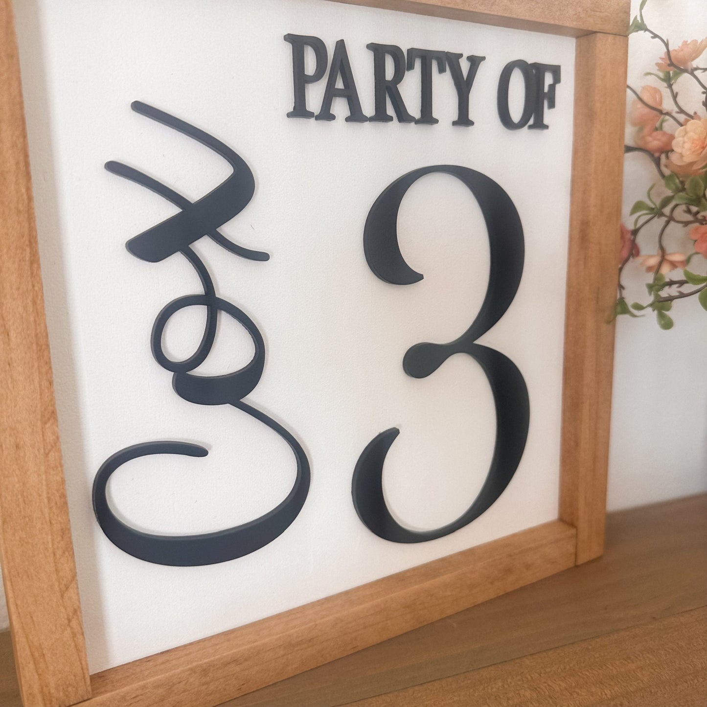 Party of Sign, Family Party of, Custom Name Sign, Gift for Family, Party of 2,3,4,5 Last Name Sign, Personalized Family Name, 3D Number Sign